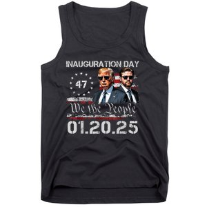 Donald Trump Inauguration Day 2025 47th President Usa Flag Tank Top