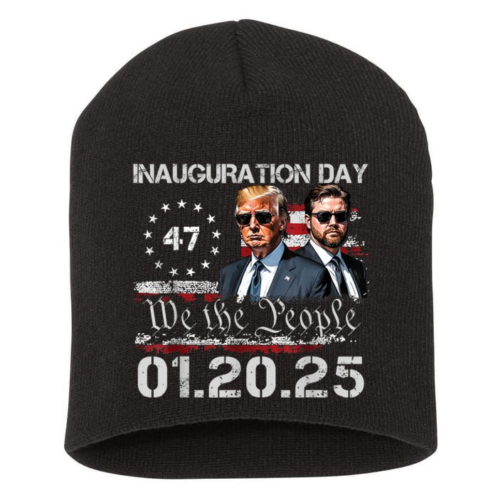 Donald Trump Inauguration Day 2025 47th President Usa Flag Short Acrylic Beanie