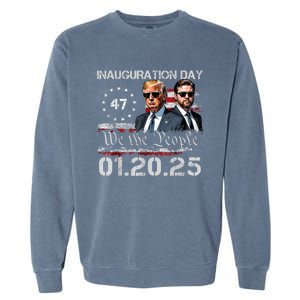 Donald Trump Inauguration Day 2025 47th President Usa Flag Garment-Dyed Sweatshirt