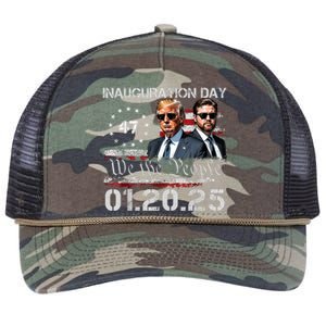 Donald Trump Inauguration Day 2025 47th President Usa Flag Retro Rope Trucker Hat Cap