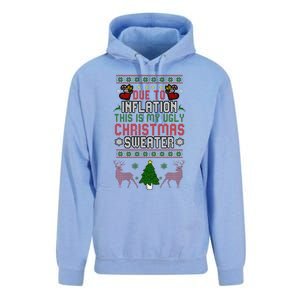 Due To Inflation This Is My Ugly Funny For Christmas Cute Unisex Surf Hoodie