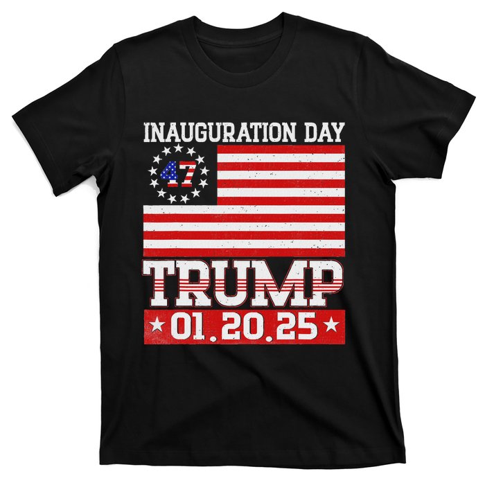 Donald Trump Inauguration Day 2025 47th President Usa Flag T-Shirt