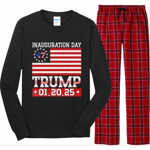 Donald Trump Inauguration Day 2025 47th President Usa Flag Long Sleeve Pajama Set