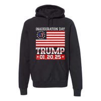 Donald Trump Inauguration Day 2025 47th President Usa Flag Premium Hoodie