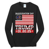 Donald Trump Inauguration Day 2025 47th President Usa Flag Tall Long Sleeve T-Shirt