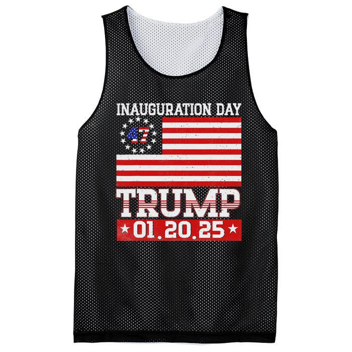 Donald Trump Inauguration Day 2025 47th President Usa Flag Mesh Reversible Basketball Jersey Tank