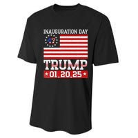 Donald Trump Inauguration Day 2025 47th President Usa Flag Performance Sprint T-Shirt