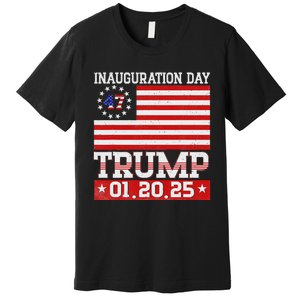 Donald Trump Inauguration Day 2025 47th President Usa Flag Premium T-Shirt