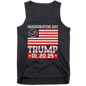 Donald Trump Inauguration Day 2025 47th President Usa Flag Tank Top