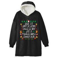 Due to Inflation Ugly Christmas Sweaters Funny Hooded Wearable Blanket