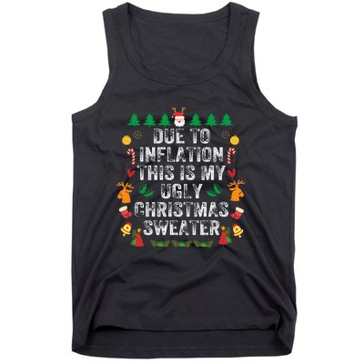 Due to Inflation Ugly Christmas Sweaters Funny Tank Top