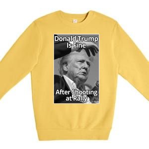 Donald Trump Is Fine After Shooting At Rally Premium Crewneck Sweatshirt