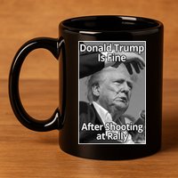 Donald Trump Is Fine After Shooting At Rally 11oz C Handle Ceramic Mug