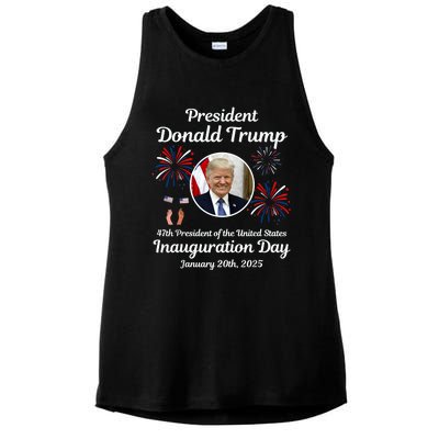 Donald Trump Inauguration Day 2025 Ladies PosiCharge Tri-Blend Wicking Tank