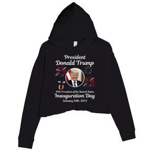 Donald Trump Inauguration Day 2025 Crop Fleece Hoodie