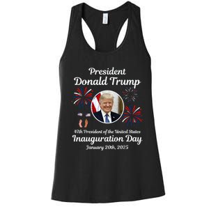 Donald Trump Inauguration Day 2025 Women's Racerback Tank