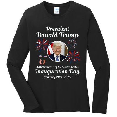 Donald Trump Inauguration Day 2025 Ladies Long Sleeve Shirt