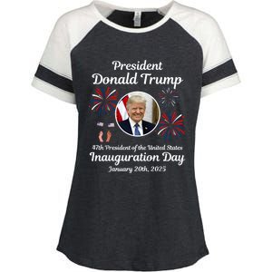 Donald Trump Inauguration Day 2025 Enza Ladies Jersey Colorblock Tee