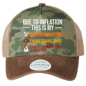 Due To Inflation This Is My Halloween Thanksgiving Christmas Legacy Tie Dye Trucker Hat