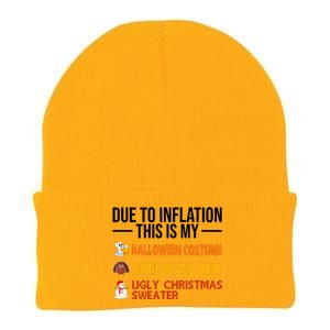 Due To Inflation This Is My Halloween Thanksgiving Christmas Knit Cap Winter Beanie