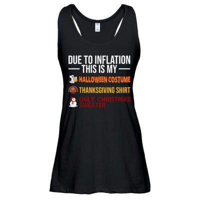 Due To Inflation This Is My Halloween Thanksgiving Christmas Ladies Essential Flowy Tank
