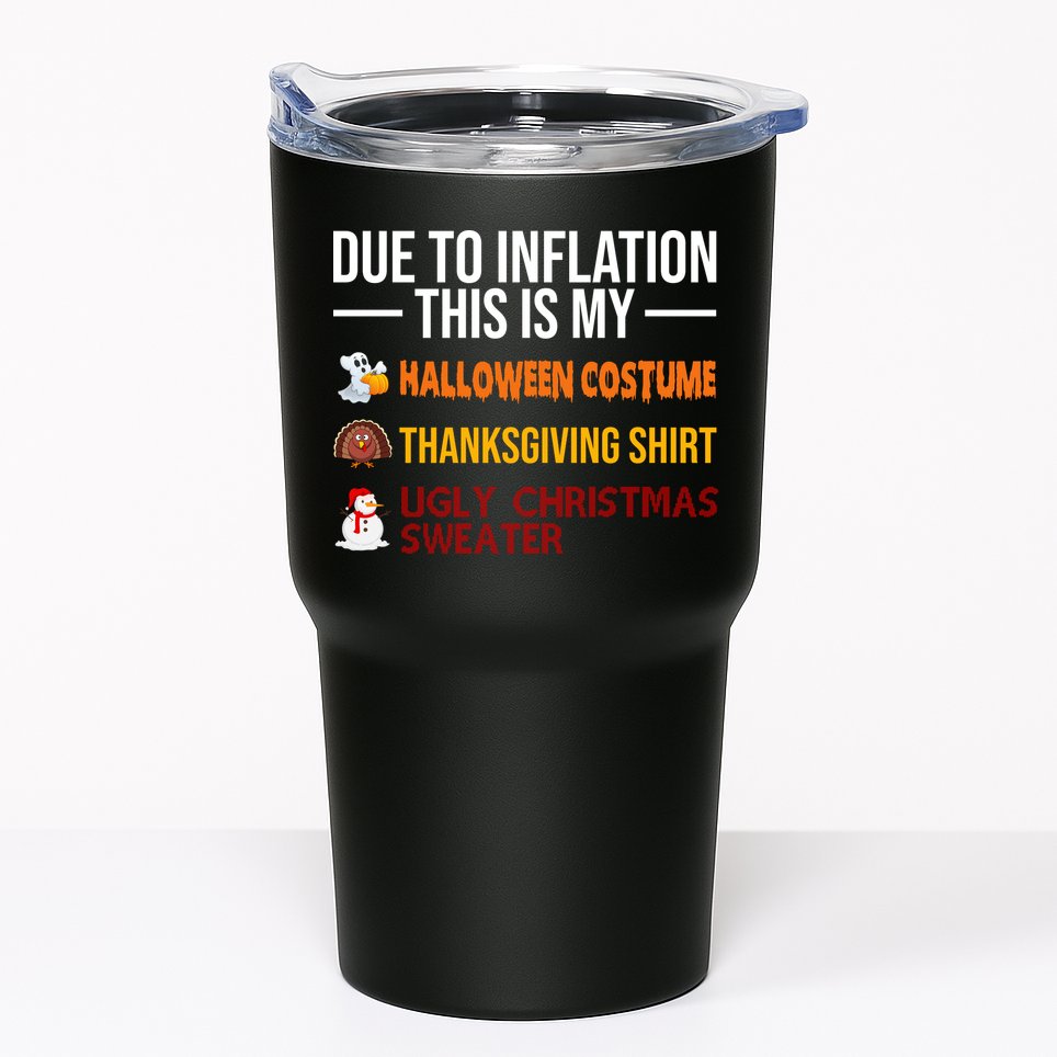 Due To Inflation This Is My Halloween Thanksgiving Christmas Tumbler