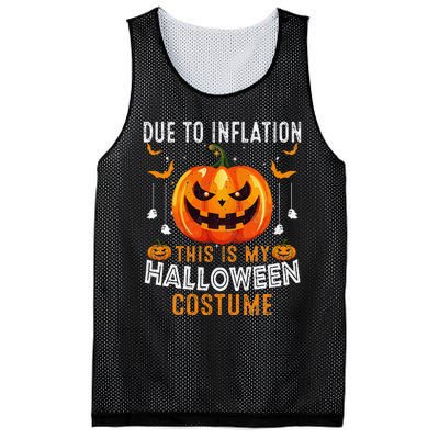 Due To Inflation This Is My Halloween Costume Funny Pumpkins Mesh Reversible Basketball Jersey Tank