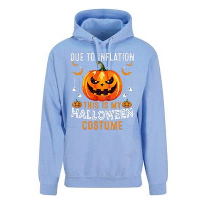 Due To Inflation This Is My Halloween Costume Funny Pumpkins Unisex Surf Hoodie