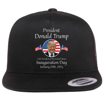 Donald Trump Inauguration Day 2025 47th Usa President Flat Bill Trucker Hat