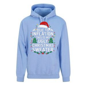 Due To Inflation This Is My Ugly Sweater For Christmas Unisex Surf Hoodie