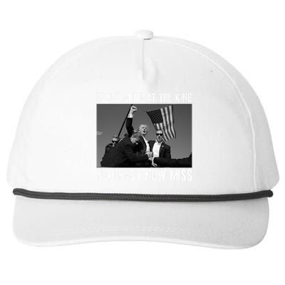 Donald Trump If You Come At The King You Best Not Miss Snapback Five-Panel Rope Hat