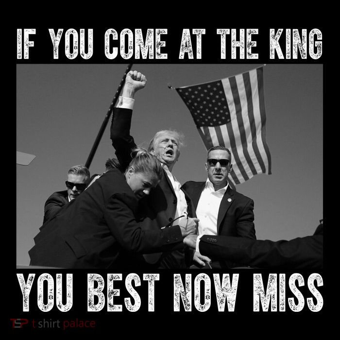Donald Trump If You Come At The King You Best Not Miss Drawstring Bag
