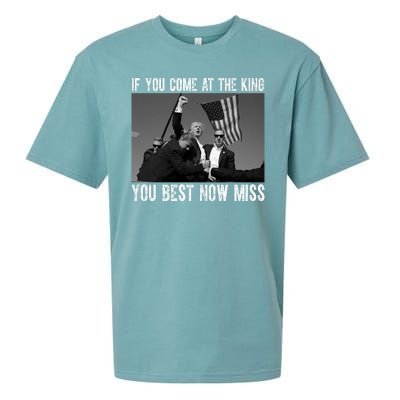 Donald Trump If You Come At The King You Best Not Miss Sueded Cloud Jersey T-Shirt