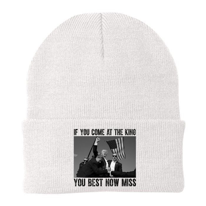 Donald Trump If You Come At The King You Best Not Miss Knit Cap Winter Beanie