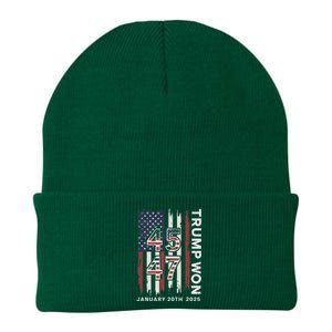 Donald Trump Inauguration Day 2025 47th President Usa Flag Knit Cap Winter Beanie