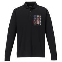 Donald Trump Inauguration Day 2025 47th President Usa Flag Performance Long Sleeve Polo