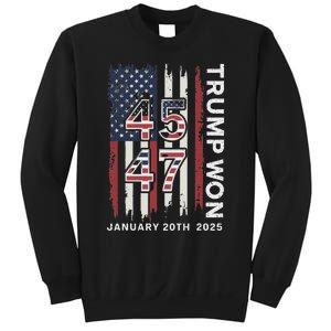 Donald Trump Inauguration Day 2025 47th President Usa Flag Sweatshirt