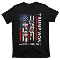 Donald Trump Inauguration Day 2025 47th President Usa Flag T-Shirt