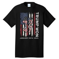 Donald Trump Inauguration Day 2025 47th President Usa Flag Tall T-Shirt