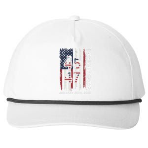 Donald Trump Inauguration Day 2025 47th President Usa Flag Snapback Five-Panel Rope Hat