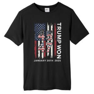 Donald Trump Inauguration Day 2025 47th President Usa Flag Tall Fusion ChromaSoft Performance T-Shirt