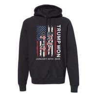 Donald Trump Inauguration Day 2025 47th President Usa Flag Premium Hoodie