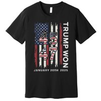 Donald Trump Inauguration Day 2025 47th President Usa Flag Premium T-Shirt