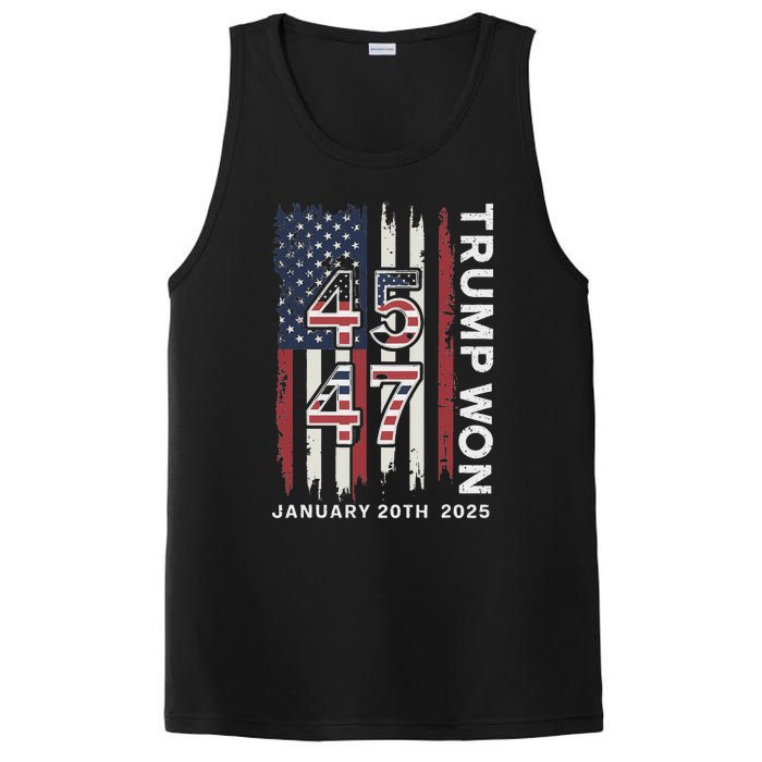 Donald Trump Inauguration Day 2025 47th President Usa Flag PosiCharge Competitor Tank