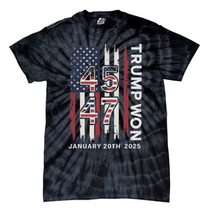 Donald Trump Inauguration Day 2025 47th President Usa Flag Tie-Dye T-Shirt