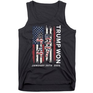 Donald Trump Inauguration Day 2025 47th President Usa Flag Tank Top