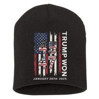 Donald Trump Inauguration Day 2025 47th President Usa Flag Short Acrylic Beanie