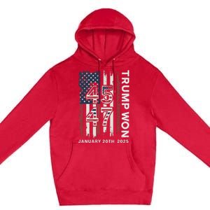 Donald Trump Inauguration Day 2025 47th President Usa Flag Premium Pullover Hoodie