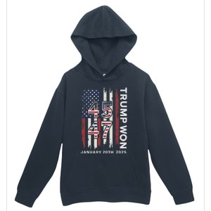 Donald Trump Inauguration Day 2025 47th President Usa Flag Urban Pullover Hoodie