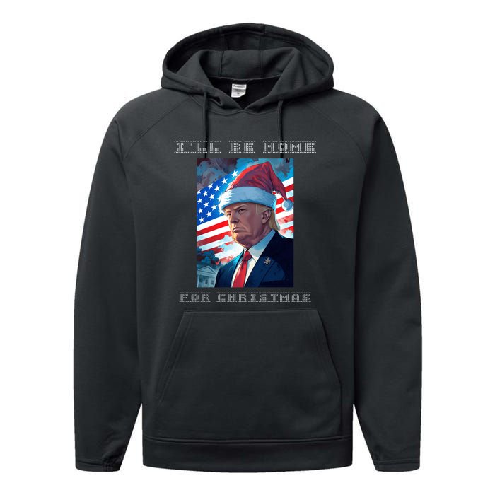 Donald Trump Ill Be Home For Christmas Inauguration Performance Fleece Hoodie